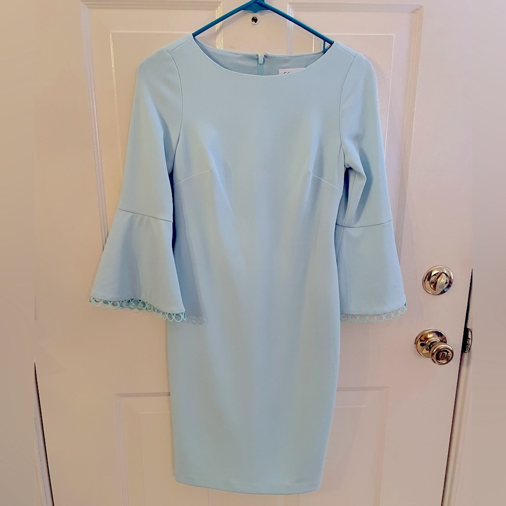 Calvin Klein Bell Sleeve Column Dress